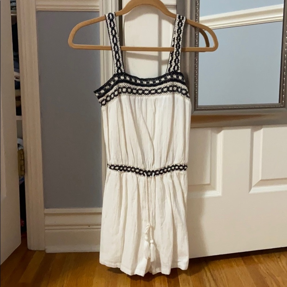 romper with knit detail